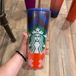 Starbucks Blue and Red Tumbler